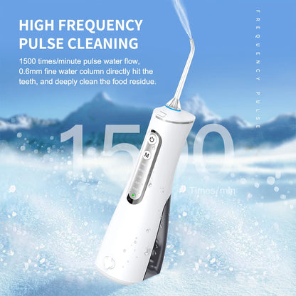 Irrigador Bucal Portátil SUBORT - Limpiador Dental Recargable por USB con Tanque de 260ML y Resistencia al Agua IPX7