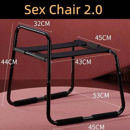 Silla Love para Parejas - Mobiliario Erótico Portátil, Banco Elástico para Posiciones Sexuales, Soporta hasta 300 Libras