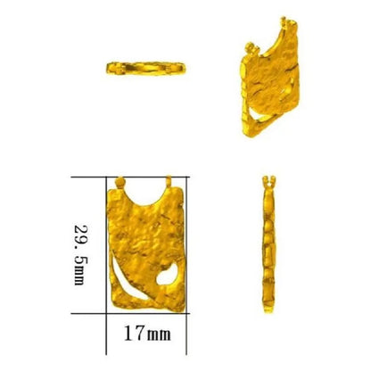 Pendientes Geométricos Huecos de Metal Plegado Estilo Coreano para Mujer y Niña - Joyería Antigua para Fiestas y Regalos