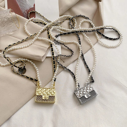 Bolso de hombro de metal para mujer, bandolera de alta calidad, accesorios de ropa de diseñador, satchel, mini bolso de diamantes lindo