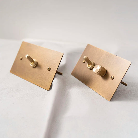 Interruptor de Latón Vintage para Luz – 220V, 1, 2, 3 o 4 Gang, Conmutador Retro de 2 Vías, 10A para Sala de Estar
