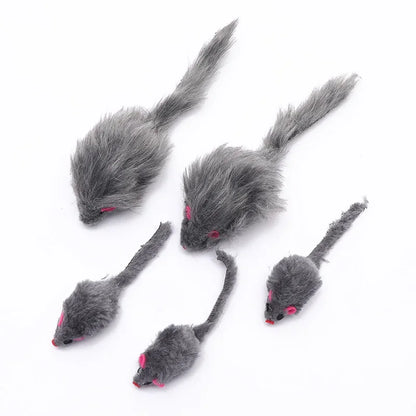 Ratón de Simulación con Hierba Gatera para Mascotas - Juguete Interactivo de Felpa, 1/3 Piezas, Accesorios para Gatitos