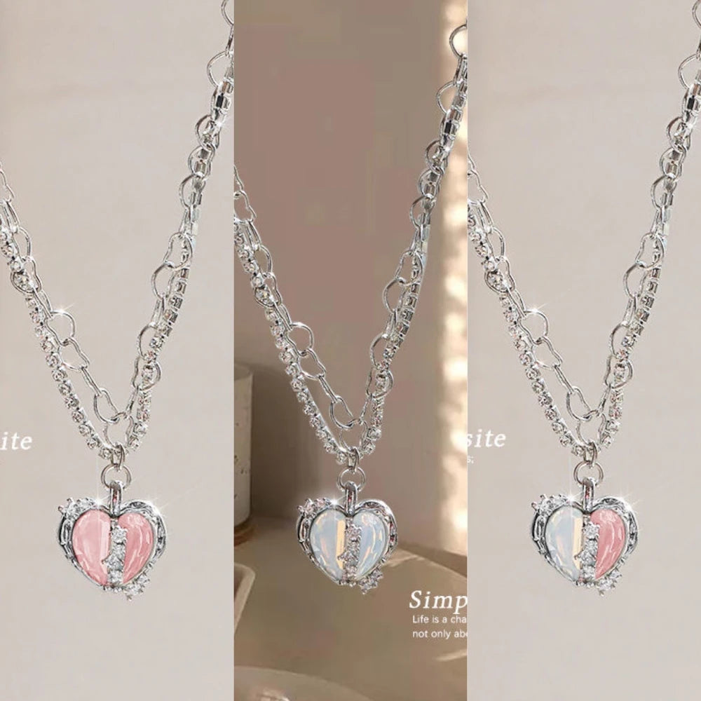 Collar de Alce Pequeño para Mujer - Joyería de Alta Gama con Colgante de Diamantes de Imitación