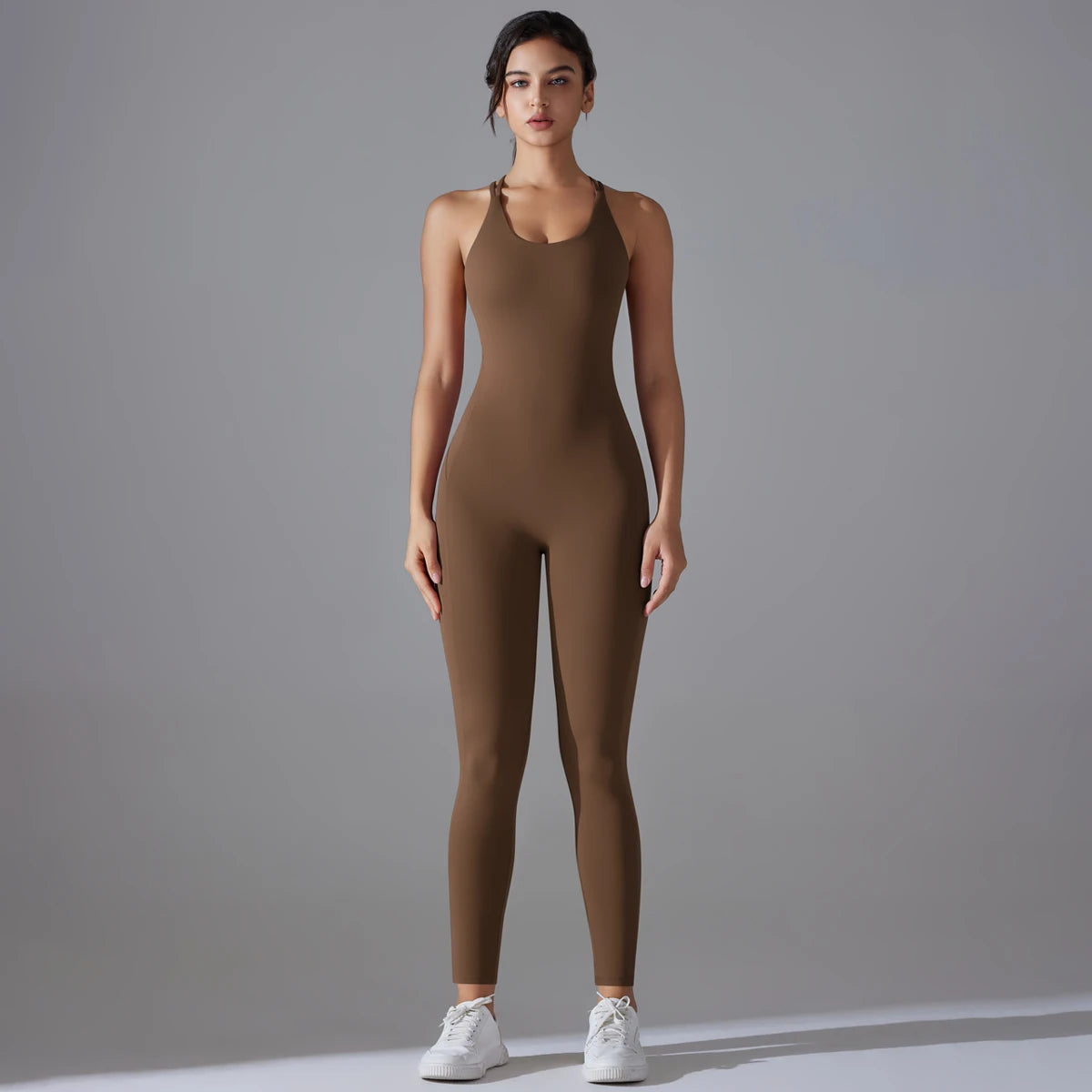 Bodycon Enterizo Deportivo Sin Espalda para Mujer - Push-Up, Yoga y Fitness