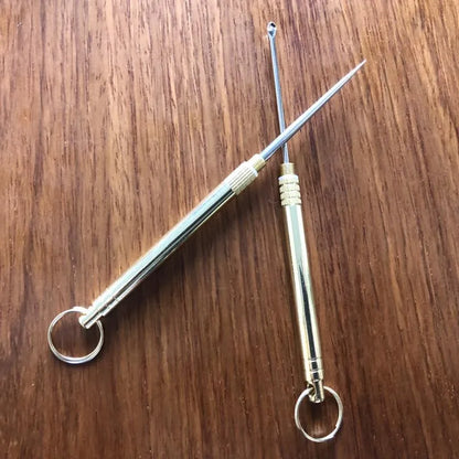 Botella de Palillo de Dientes Multiusos Portátil EDC de Titanio para Exteriores, Tenedor de Fruta, Herramienta de Camping, El Tubo de Palillo de Dientes es Más Duradero que el Hilo Dental