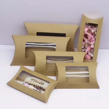 Caja de Almohada para Regalo con Ventanas (10 Piezas)