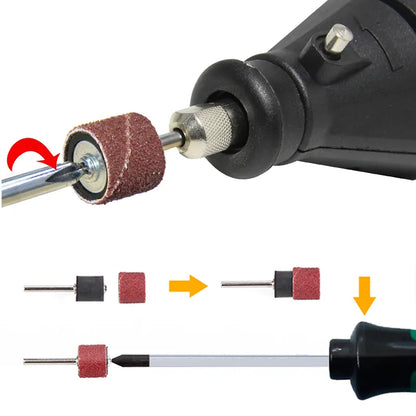 Set de Tambores de Lijado XCAN #80#100#120 con Mandril de Lijado de 6.35mm y 12.7mm para Herramientas Rotativas Dremel - Bandas Abrasivas