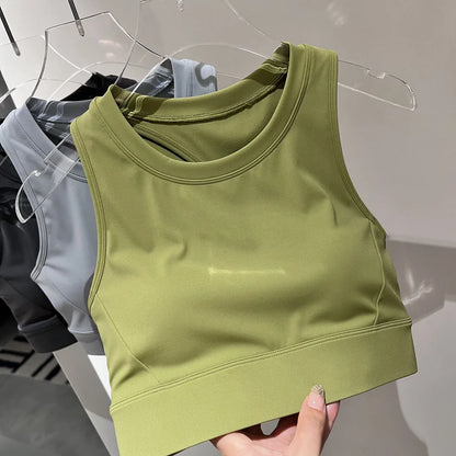 Lycar-Sujetador deportivo de tela para mujer, ropa interior deportiva con espalda hueca, mallas de entrenamiento