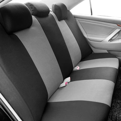 Funda de Asiento Universal AUTO PLUS - Grises, Compatibles con Airbags, Espuma de 2mm para Autos, SUVs, Camiones y Furgonetas