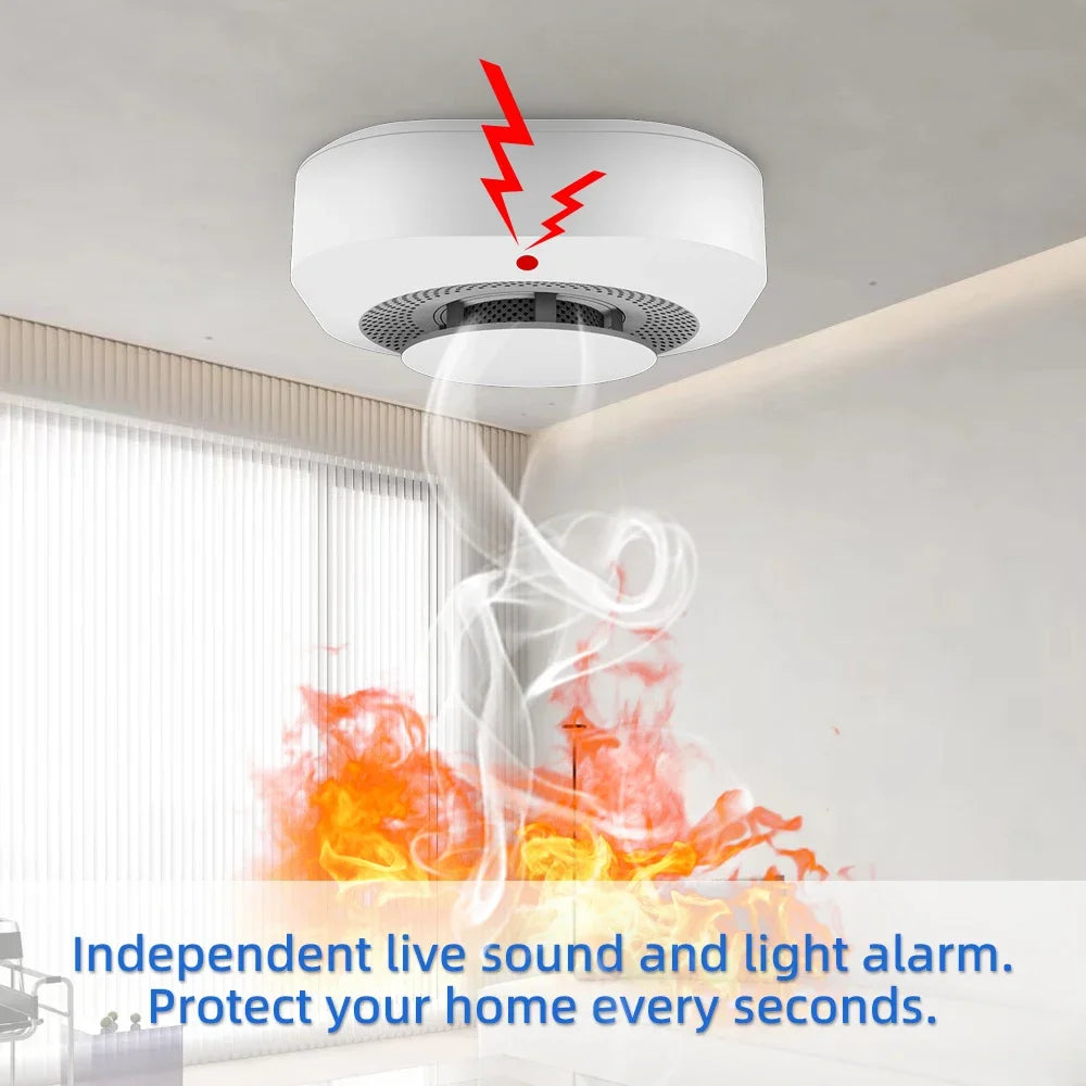 Detector de Humo Independiente YUPA | Sistema de Alarma de Incendio para Hogar y Oficina | Protección Contra Incendios a Batería