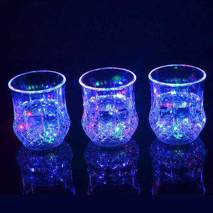 Vaso LED Automático Estilo Cristal con Luz Multicolor para Vino, Cerveza y Whisky - Ideal para Fiestas y Navidad
