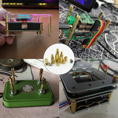 Kit de Varillas Separadoras de Latón M2 M2.5 M3 M4: Tornillos, Tuercas y Pilares Hexagonales para Placas PCB - 240~120 piezas