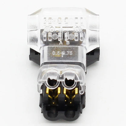Conector Universal Compacto de Cableado en Forma de T con Palanca AWG 18-24, 5 Piezas, 2 Pines, 300V 10A