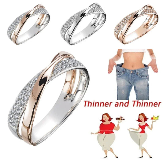 Anillo Magnético para Adelgazar - Joyería de Salud y Bienestar, Diseño Abierto para Pérdida de Peso, Terapia y Fitness