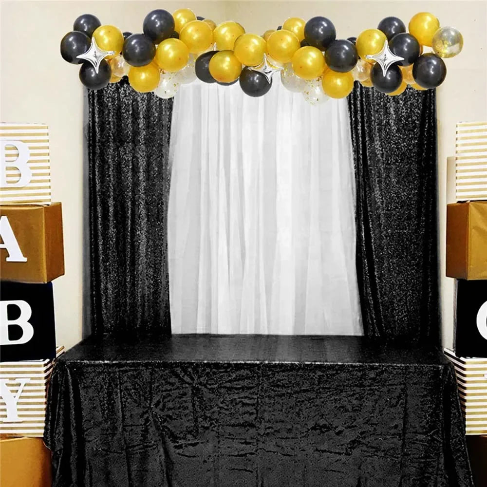 2x8ft Sparkly Sequin Backdrop Curtain Rose Gold Glitter Backdrop Curtains for Wedding Birthday Christmas Baby Shower Party Decor
