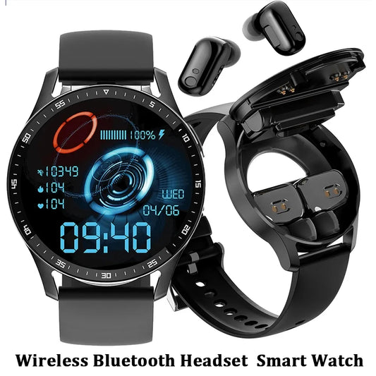 Reloj Inteligente X7 2 en 1 con Auriculares Bluetooth TWS, Monitor de Ritmo Cardíaco y Presión Arterial, Seguimiento Deportivo y Fitness