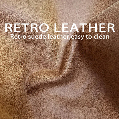 Funda de Piel Sintética para PUF Grande - Chaise Tumbona, Sofá Cama Sin Relleno, Terciopelo de Gamuza Retro