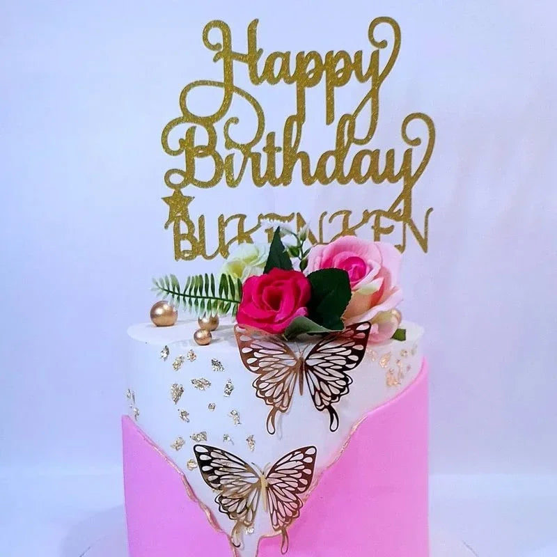 12 Piezas de Decoración para Pastel en Forma de Mariposas  - Toppers para Pastel de Cumpleaños, Bodas y Baby Showers