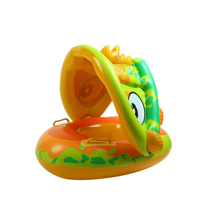 Flotador Inflable para Bebés con Sombrilla | Aro de Natación para Piscina, Playa y Bañera