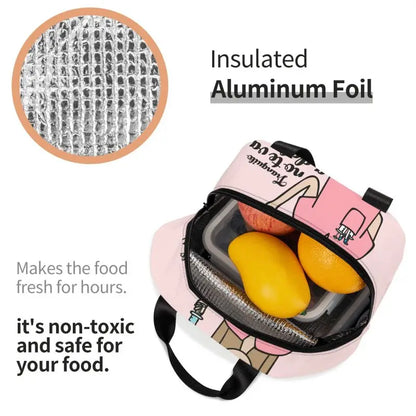 Título: Bolsa de Almuerzo Insulada para Mujer con Estampado de Animales en el Bosque, Diseño Moderno y Capacidad Grande, Ideal para Picnic y Trabajo