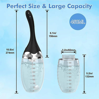 Limpiador de Enema Anal de Silicona con Bidé Eléctrico Automático: Bulbo de Enema con 3 Velocidades para Limpieza del Colon en Baño