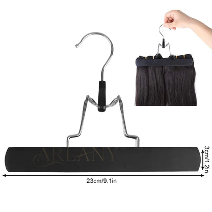 ARLANY-colgador de extensiones de pelo de madera, soporte de almacenamiento de doble cara para postizos, pantalones, percha para ropa, portador de pantalones, soporte para peluca