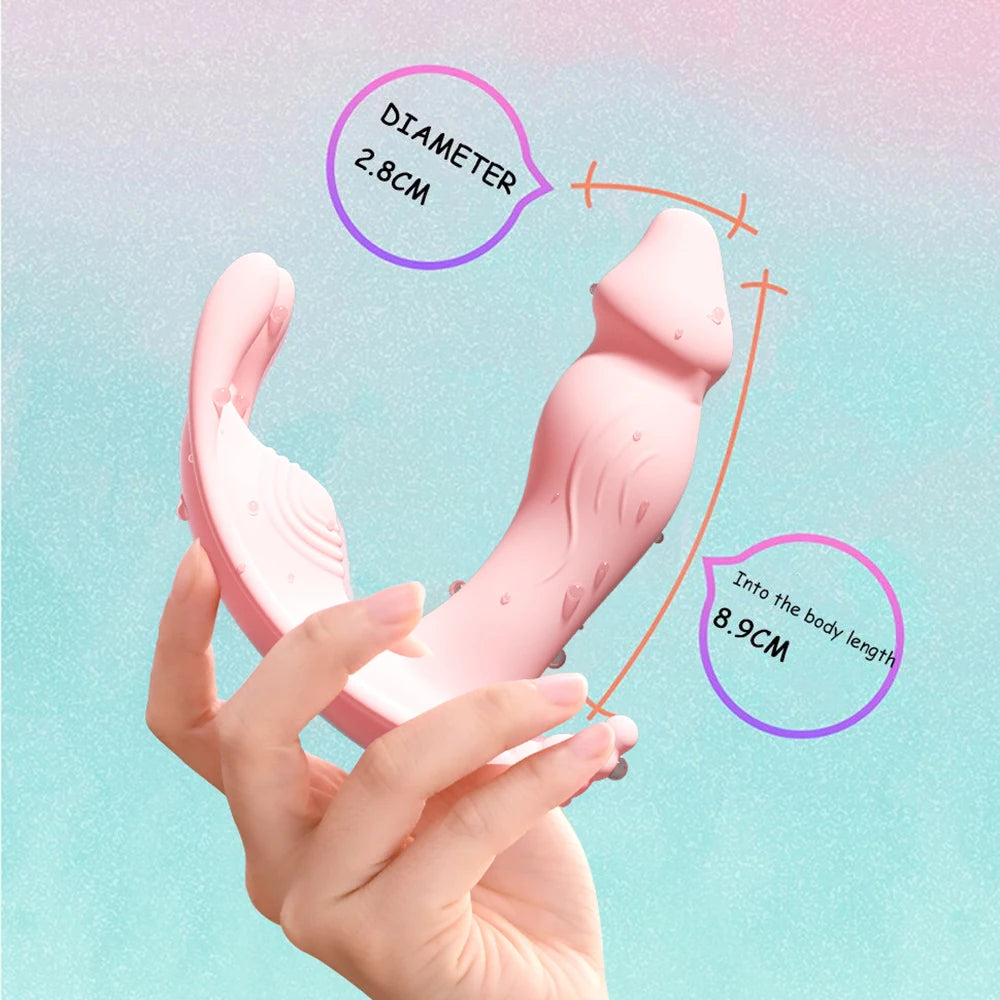 Vibrador Dildo Remoto para Mujeres con Pantis Estimuladoras Clitorianas, Masajeador Vaginal y Juguete Erótico para Parejas