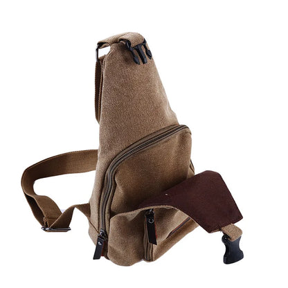 Bolsa de Hombro para Hombre de Lona – Bandolera Crossbody, Mochila de Cintura y Messenger para Viaje y Deporte