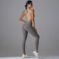 Bodycon Enterizo Deportivo Sin Espalda para Mujer - Push-Up, Yoga y Fitness