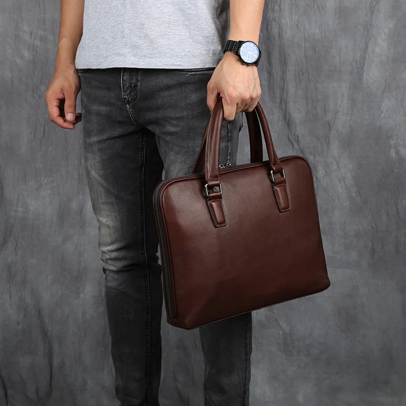 Maletín Vintage de Cuero para Hombres – Elegancia Casual y Profesional