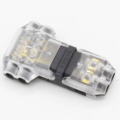 Conector Universal Compacto de Cableado en Forma de T con Palanca AWG 18-24, 5 Piezas, 2 Pines, 300V 10A