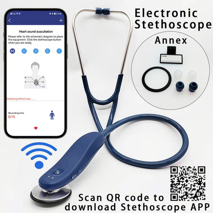 Estetoscopio Digital Inteligente Bluetooth Médico | Grabación, Almacenamiento y Consulta Remota | Ideal para Doctores y Enfermeros