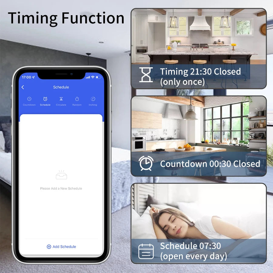Interruptor Inteligente Tuya WiFi 16A/20A con Control Remoto 433MHz - Compatible con Alexa y Google Home