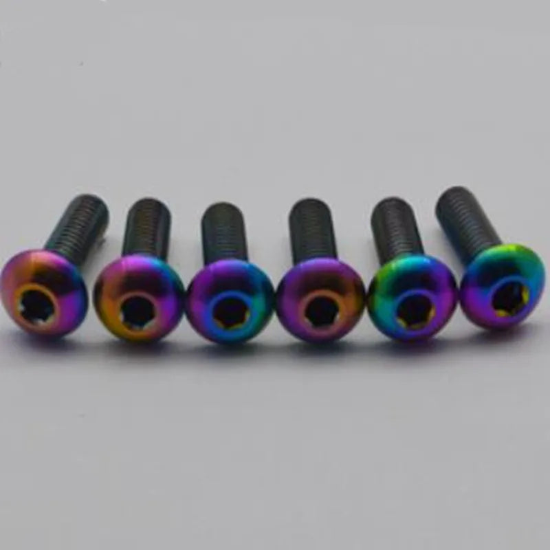 Tornillos de Titanio GR2 ISO7380 - 5-10 Pcs M3, M4, M5, M6 | Coloridos y Duraderos