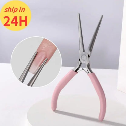 Pincher de uñas acrílico y pinzas de extensión de construcción rápida, herramientas de manicura, pinzas moldeadoras de uñas, herramienta de pinchado curvo C, molde de Gel UV