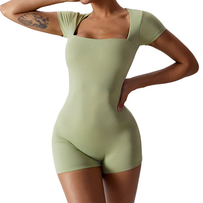 Overoles Deportivos para Mujeres - Jumpsuit de Yoga Ajustado para Fitness, Levantamiento de Caderas y Amortiguación