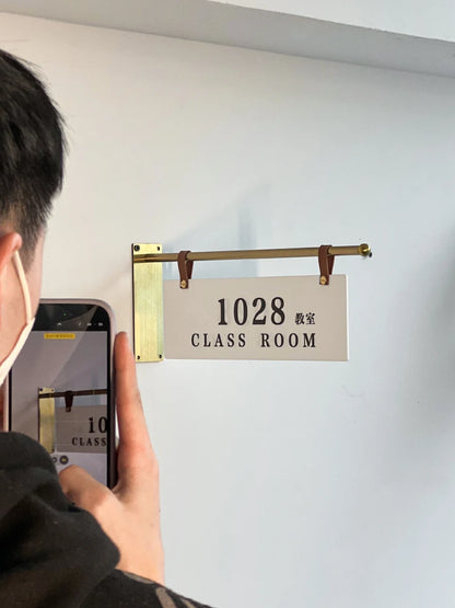Letrero Personalizado para Sala de Negocios, Aula, Oficina y Sala de Conferencias, Placa de Puerta a Medida