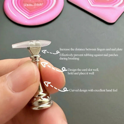 ANGNYA Soporte para Uñas Love - Soporte Acrílico para Puntas de Uñas Postizas, Estante de Exhibición y Herramientas de Manicura