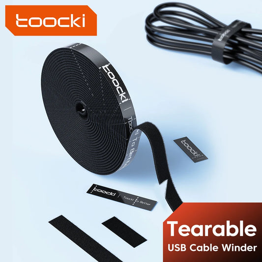 Organizador de Cables Toocki - Cinta para Gestión de Cables, Winder y Sujetadores para Accesorios de Teléfono
