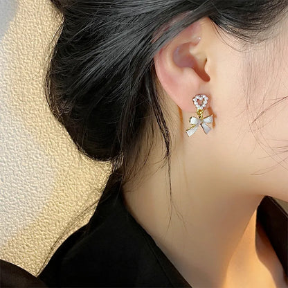 Pendientes de lazo para mujer, diseño de Internet, versátil, Vintage, joyería de moda, fiesta, regalos de boda