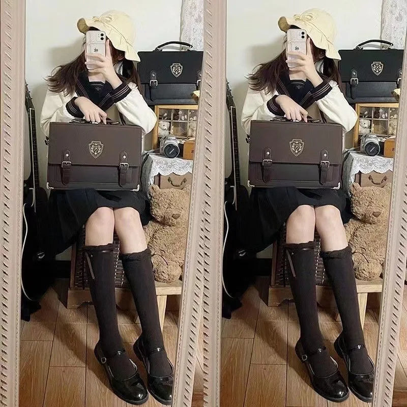 Bolso Preppy JK Y2K Estilo Aesthetic para Mujeres - Mochila Escolar Casual, Bolso de Hombro y Crossbody Coreano - Accesorio de Moda Todo en Uno