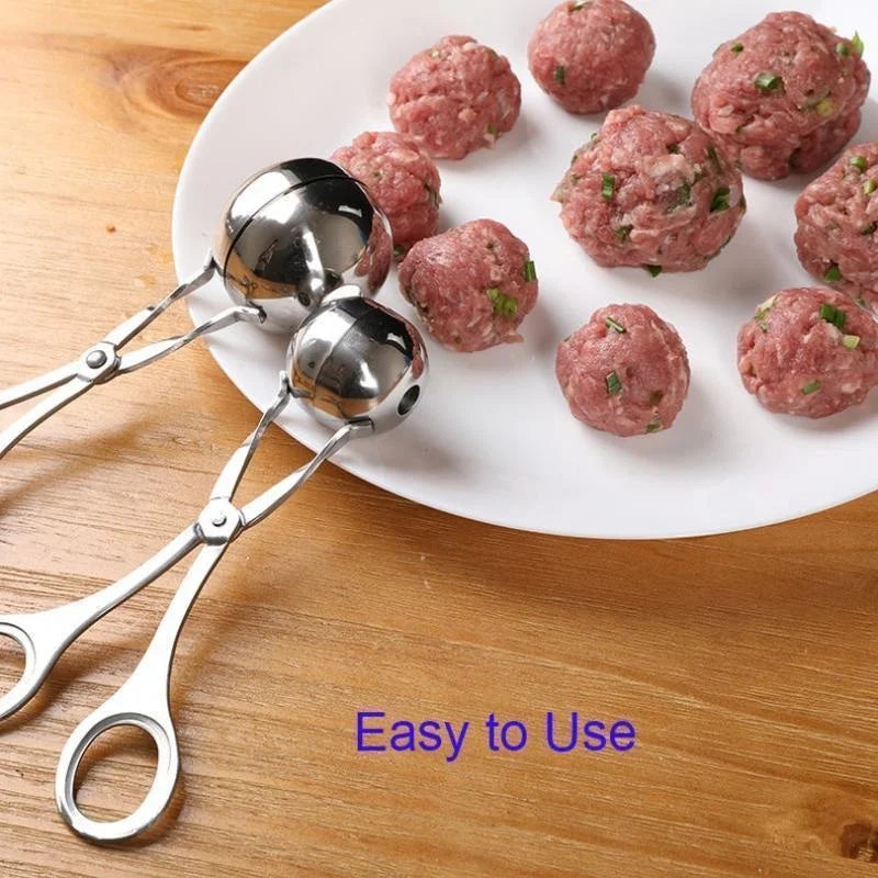 Herramienta para Albóndigas de Acero Inoxidable - Clip Redondo para Dar Forma a Albóndigas y Bolas de Arroz en la Cocina