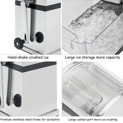 Máquina de Hielo Raspadora Portátil para el Hogar, Trituradora de Hielo Manual, Herramienta de Cocina para Bloques de Hielo