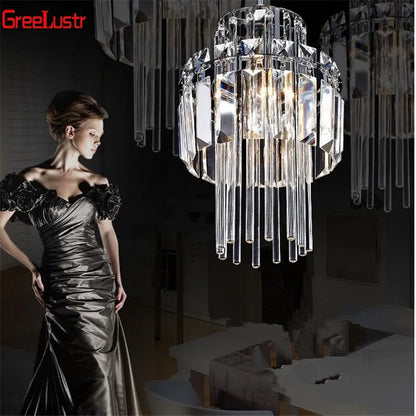 Lámpara de Araña LED de Cristal Creativa, Colgante para Interior, Lámpara de Techo para Cocina y Decoración del Hogar