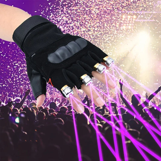 Guantes Láser LED Multicolor para Fiestas y Eventos - Guantes Luminosos para Disfraces y Bailes