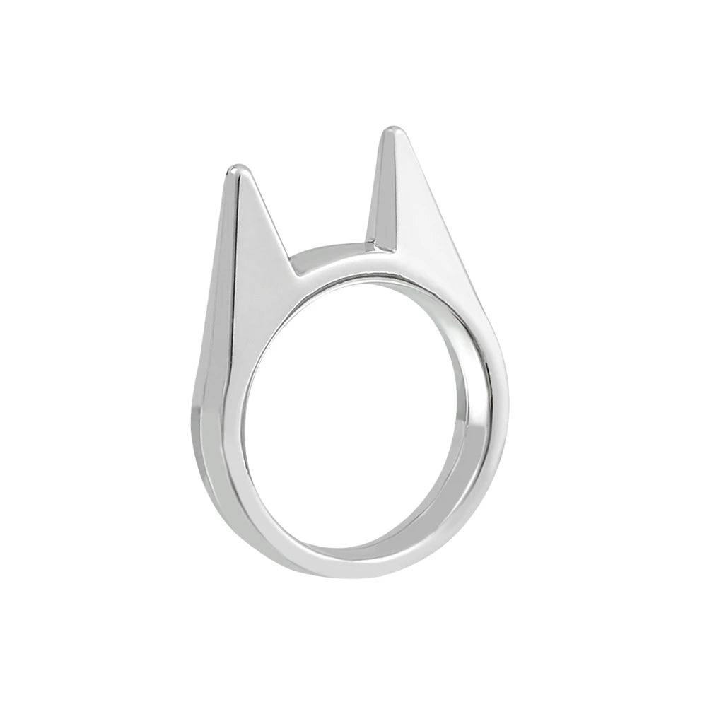 Anillo de Autodefensa de Supervivencia al Aire Libre para Hombres y Mujeres, Anillo Portátil de Autodefensa, Anillo Protector de Dedo para Arma, Senderismo y Camping, Joyería