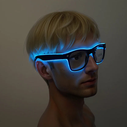 Gafas Luminosas LED con 3 Modos - Gafas Fluorescentes para Fiestas, Halloween y Navidad