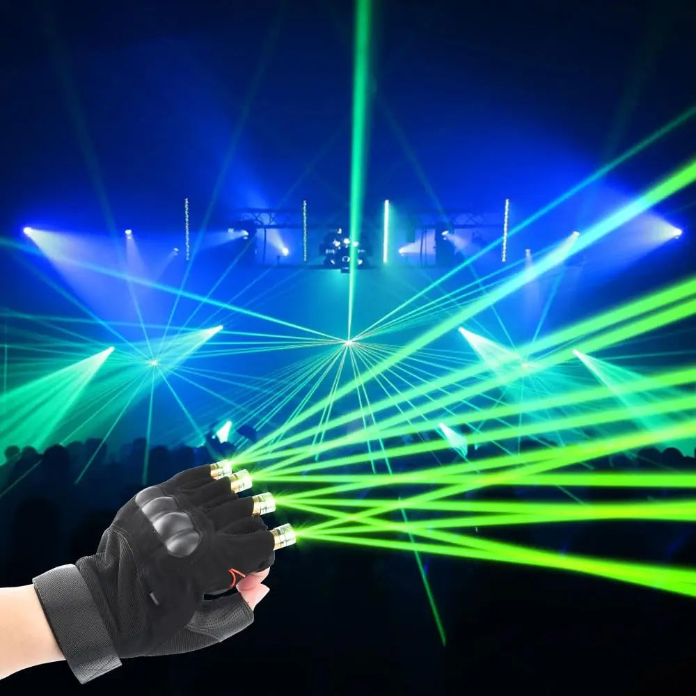 Guantes Láser LED Multicolor para Fiestas y Eventos - Guantes Luminosos para Disfraces y Bailes