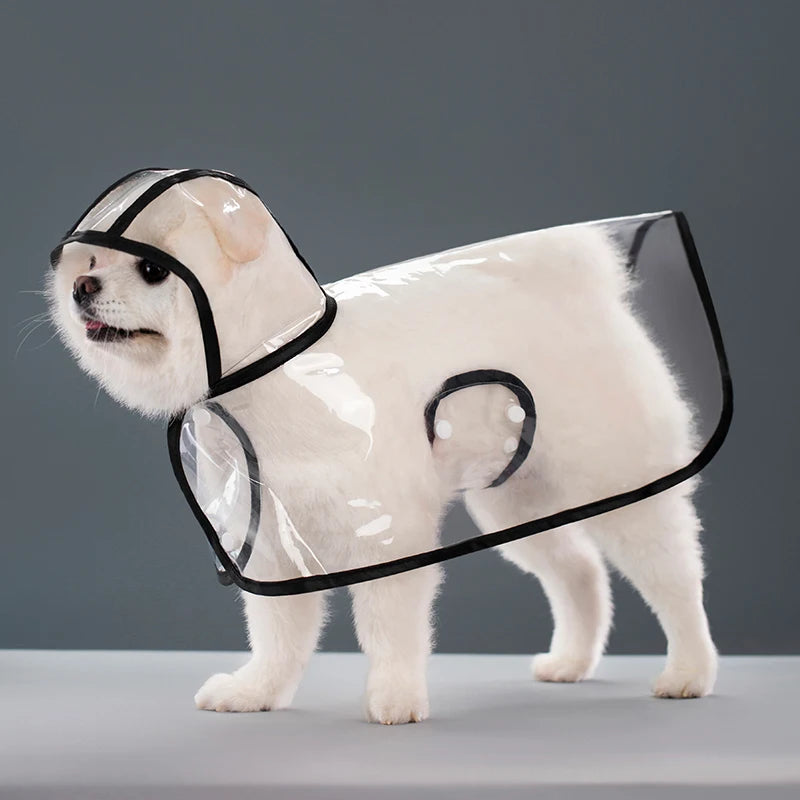 Chubasquero Impermeable para Mascotas, Chaqueta de Lluvia con Capucha para Perros Pequeños y Medianos, Poncho de Lluvia de Plástico Transparente para Cachorros