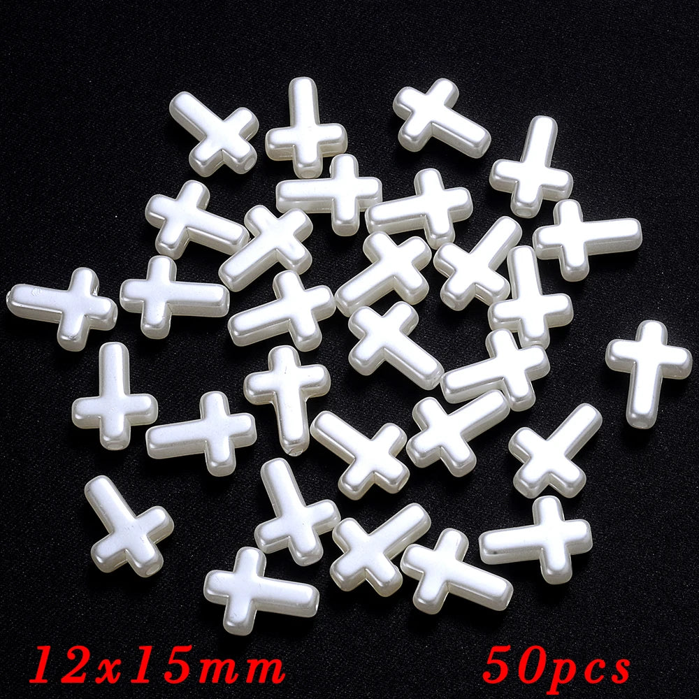 Cuentas Espaciadoras de Perlas Blancas 20-200 Piezas – Perlas Imitación de Acrílico para Bisutería y Manualidades DIY